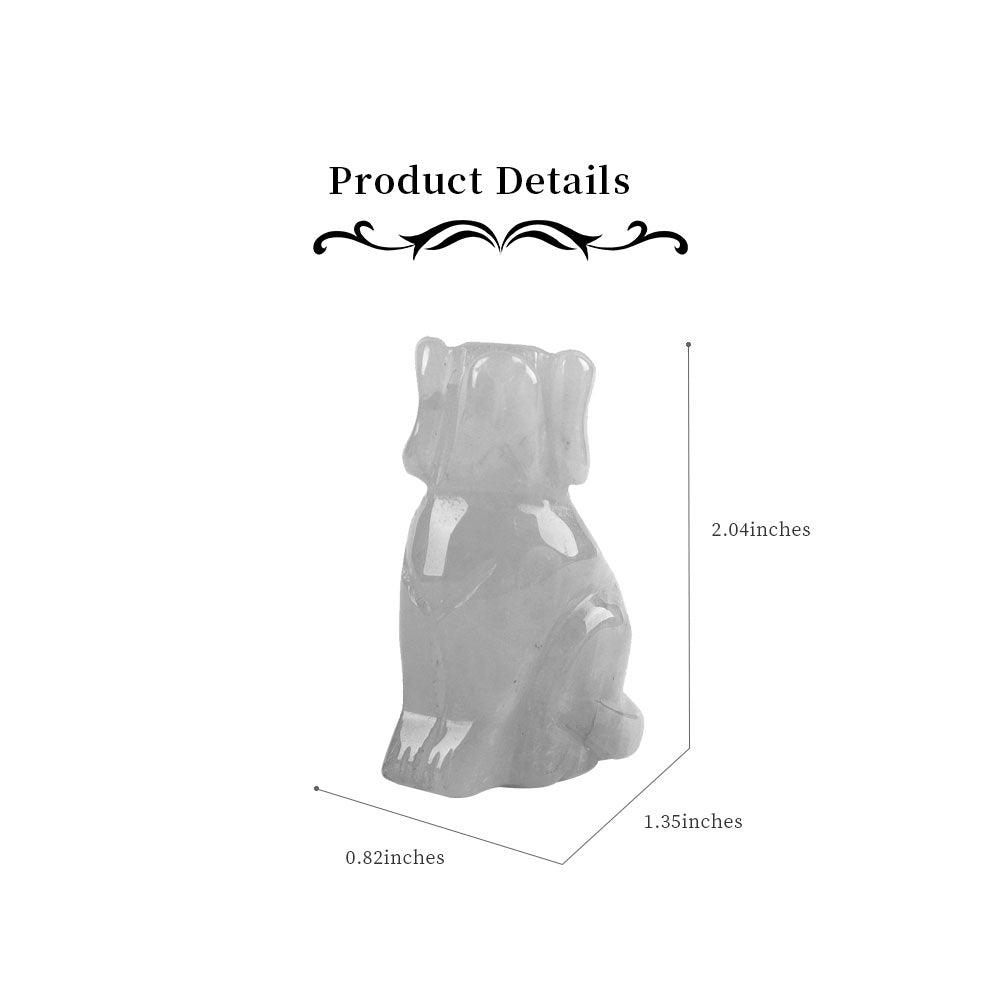 2-Inch Sodalite Crystal Dog Figurine for Healing