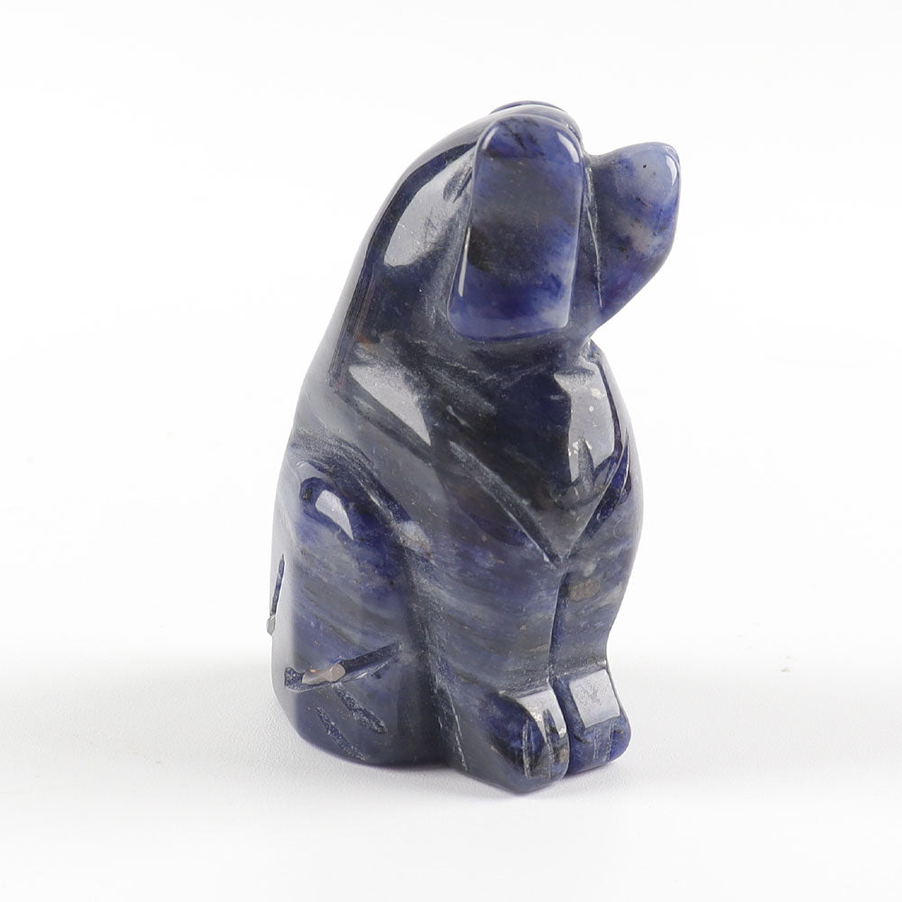 2-Inch Sodalite Crystal Dog Figurine for Healing