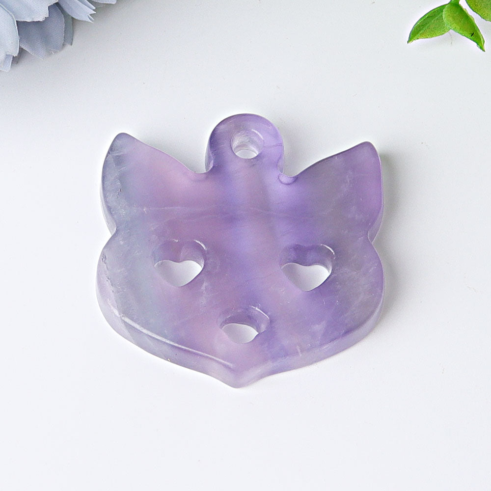 2-inch Sodalite Crystal Fox Face Carving for Healing Energy