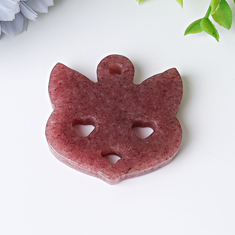 2-inch Sodalite Crystal Fox Face Carving for Healing Energy