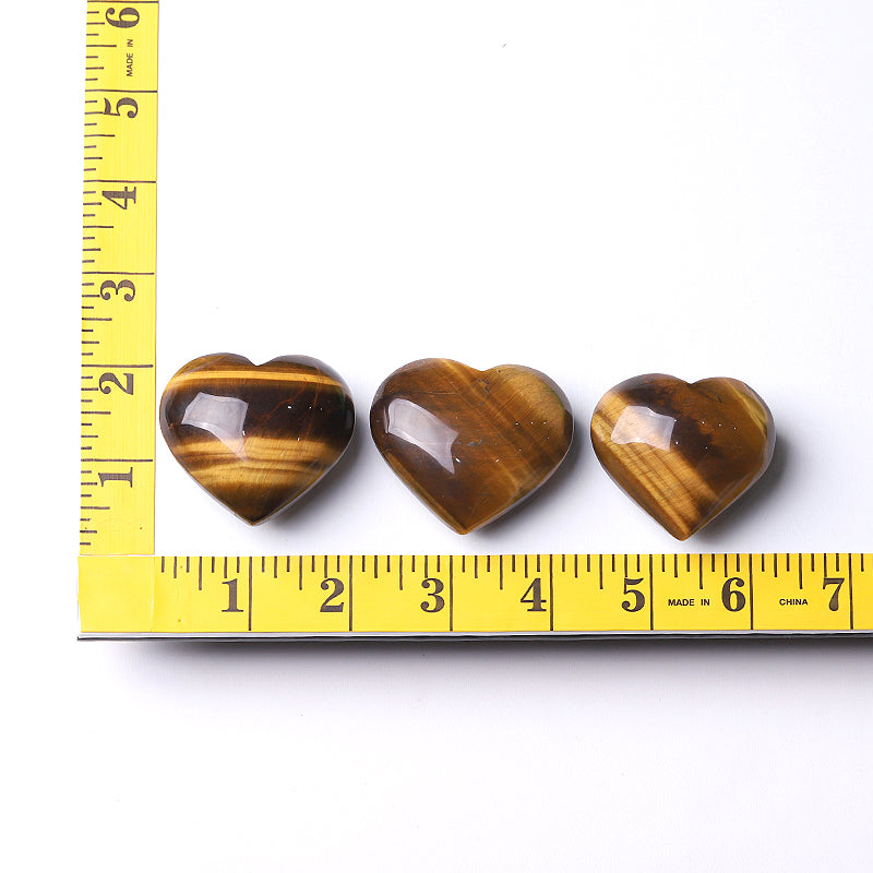 2 Inch Tiger Eye Heart Crystal Carving for Healing