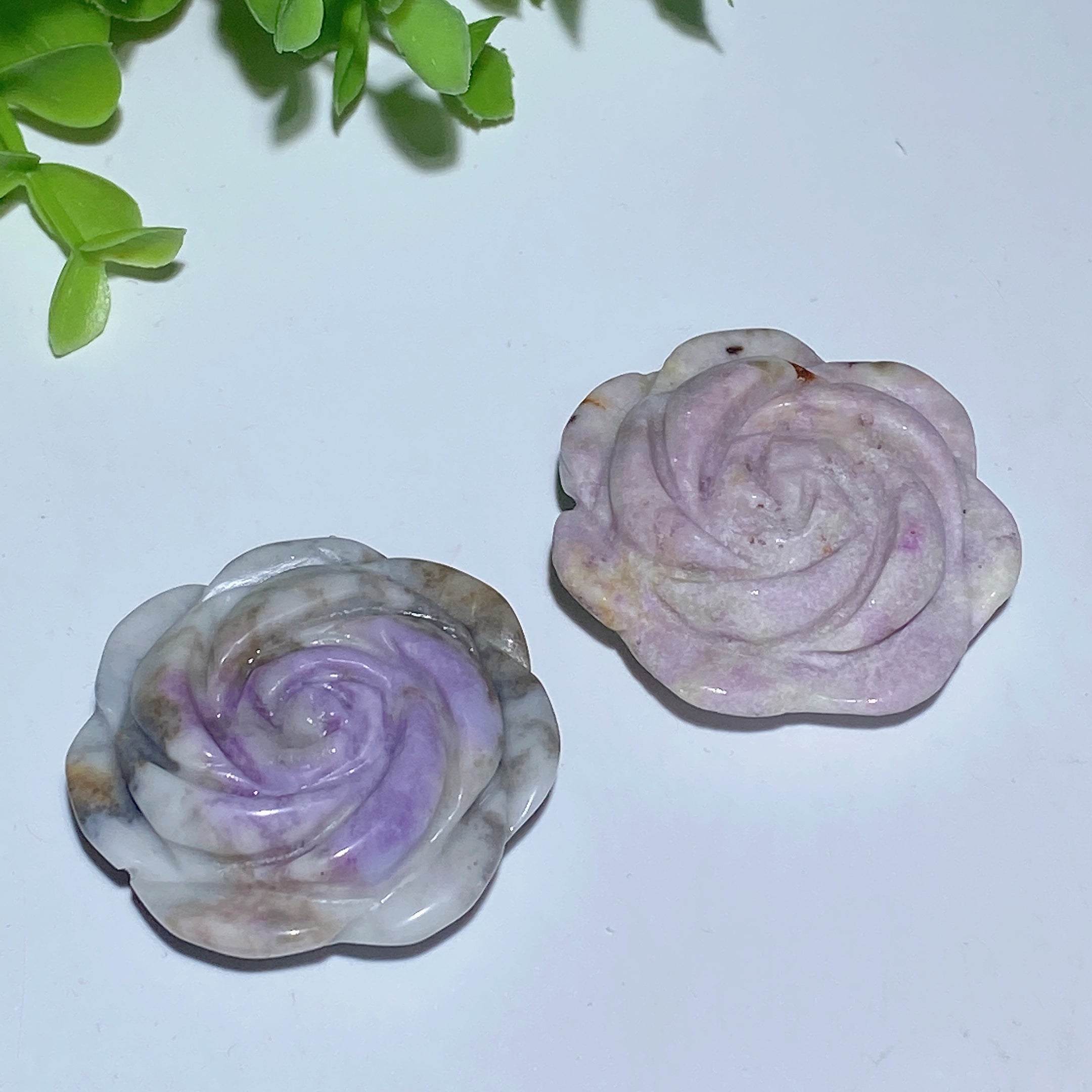 2-Inch UV Reactive Hackmanite Flower Crystal Carving