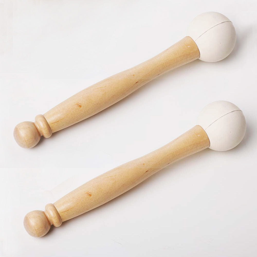 2 PCS Rubber Mallets for Playing Crystal Singing Bowl Rubber Stick - On sale