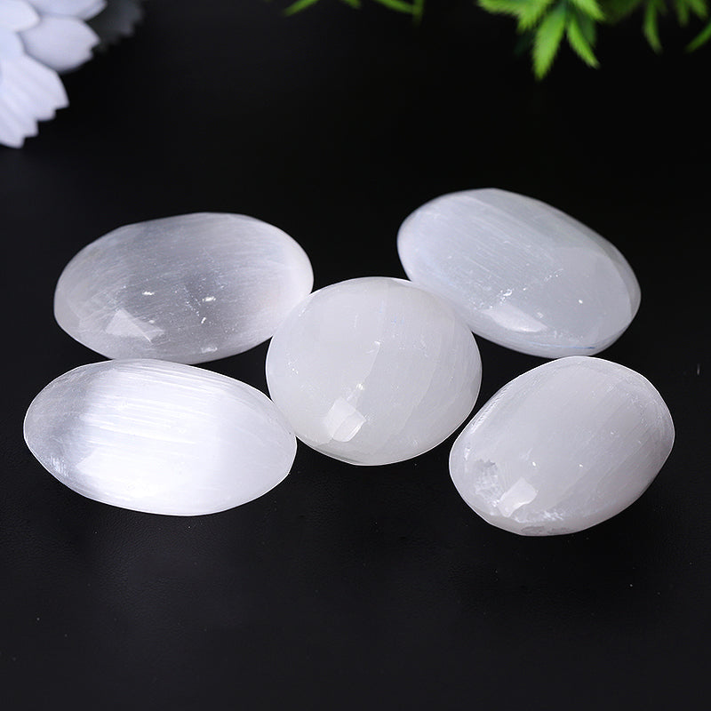 2" Selenite Palm Stone for Meditation & Healing