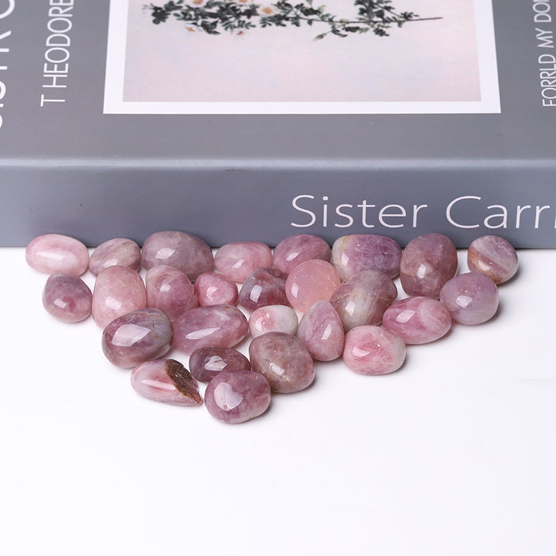 20-30cm Purple Rose Quartz Tumbled Stones for Healing