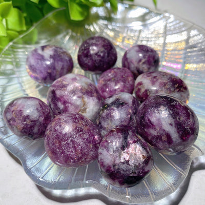 20-30mm Purple Lepidolite Tumbled Stones for Crystal Healing and Meditation