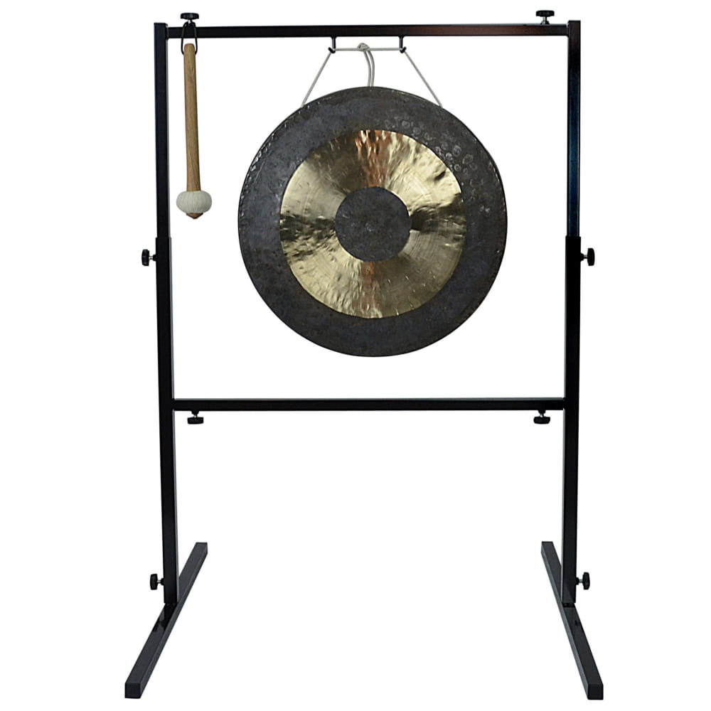 20’ Chinese Gong Set for Meditation with Stand & Mallet - Chinese Gongs with Stands - On sale