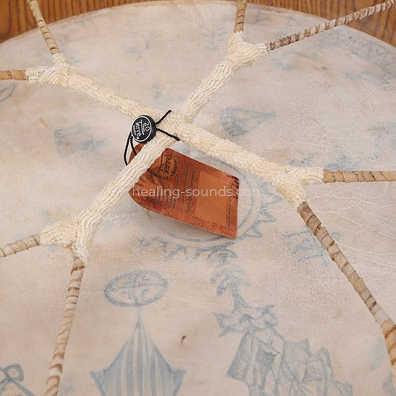 20 inch Maya Style Hand Drum with Goat Skin Head