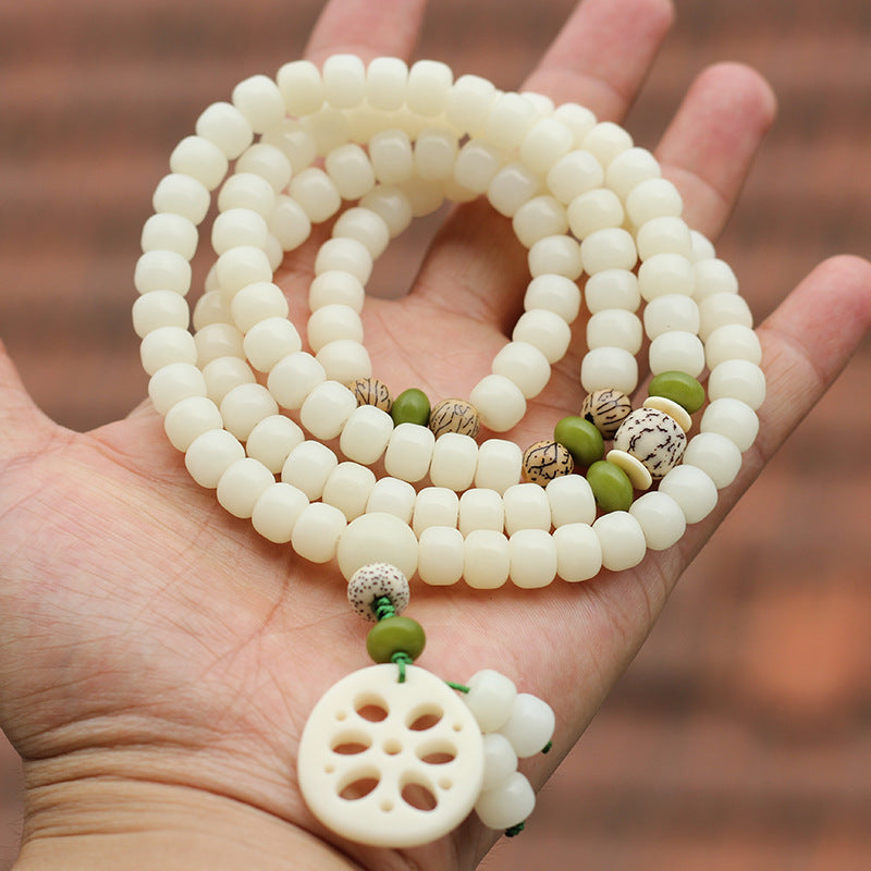 8mm Bodhi Seed Mala Bracelet for Meditation & Protection