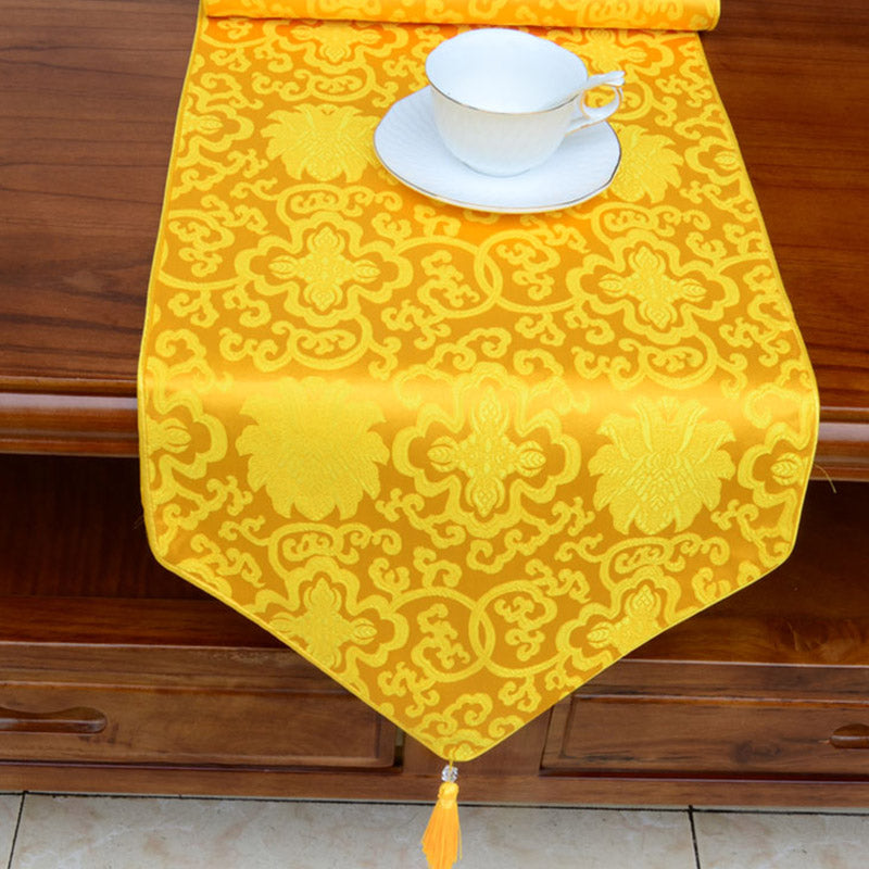 Tibetan Prayer Altar Table Runner with Dragon & Vajra