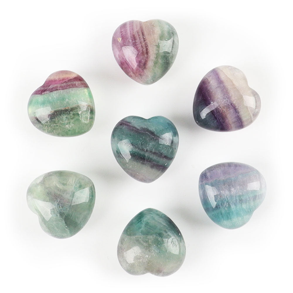 20mm Natural Crystal Heart for Heart Chakra Healing