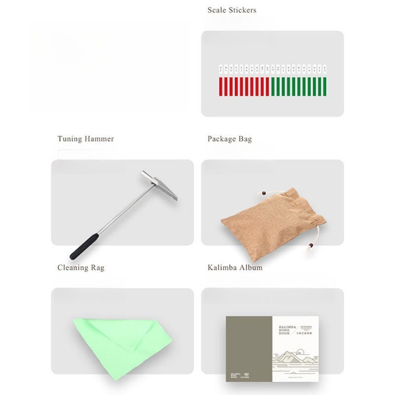 21 Key Walnut Kalimba Thumb Piano for Meditation