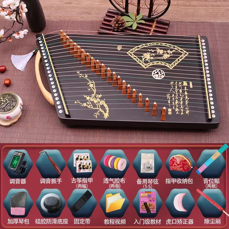 21 String Portable Guzheng for Kids Beginner Fingering Practice Small Guzheng Chinese Zither Traditional Musical Instrument Gift