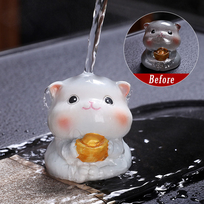 Color Changing Mini Cat Resin Tea Pet | Zen Decor Figurine