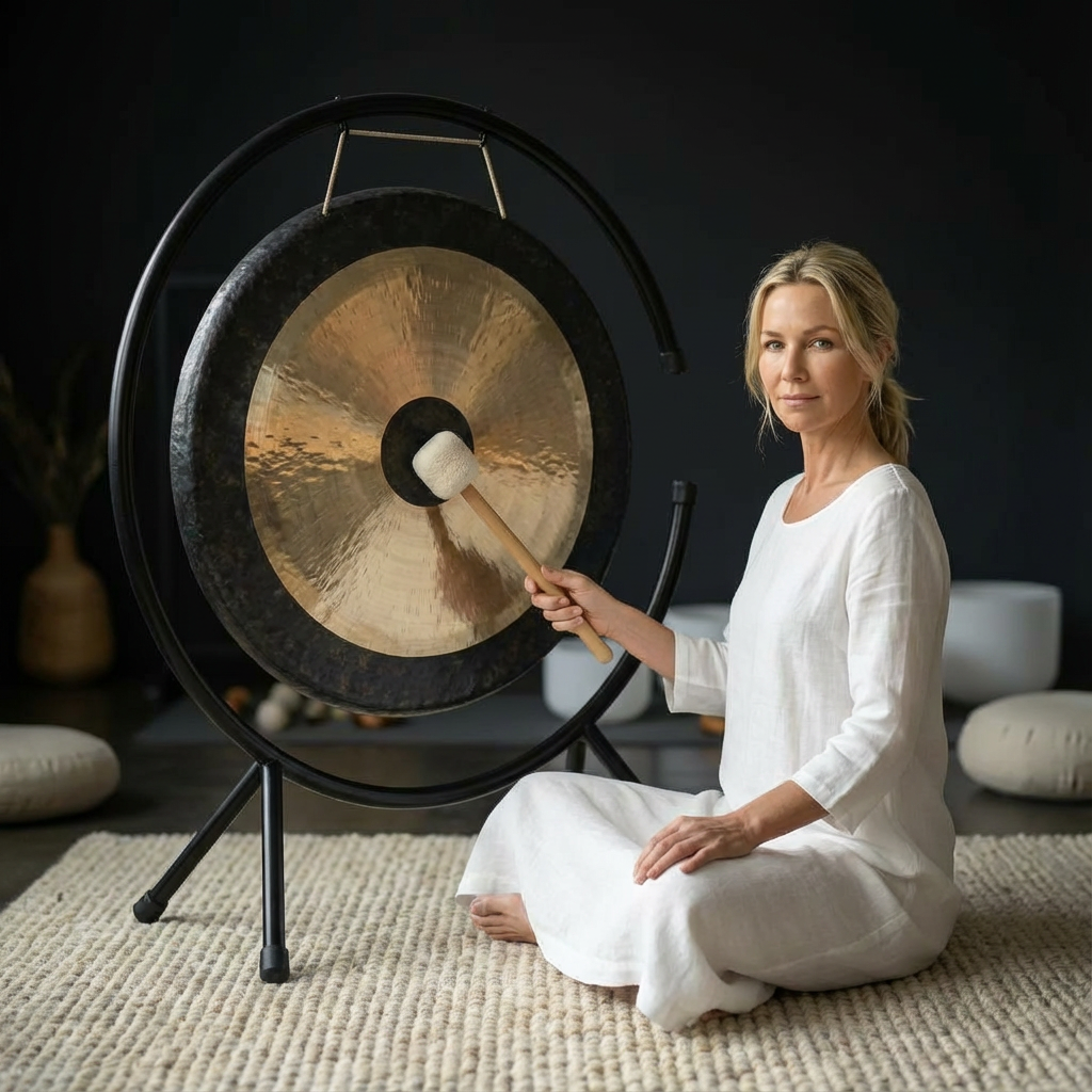 22 Inch Chau Gong with Stand - Chinese Instrument