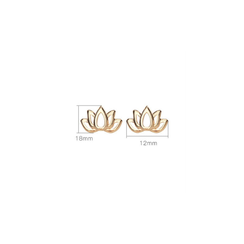 Silver Lotus Flower Blessing Earrings 18mm | Healing Sounds