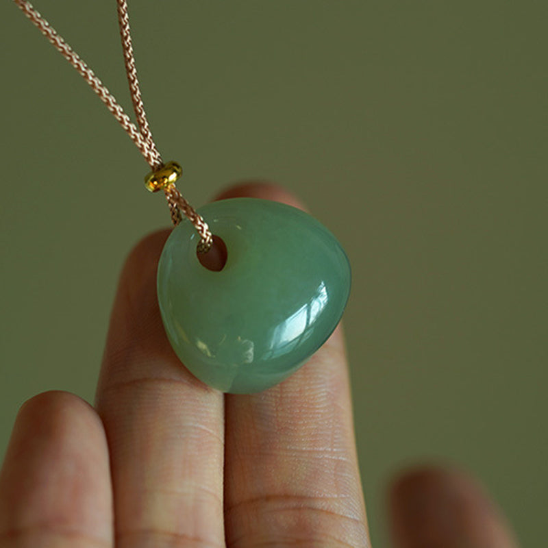 Natural Jade Pendant Necklace | Luck Prosperity Charm