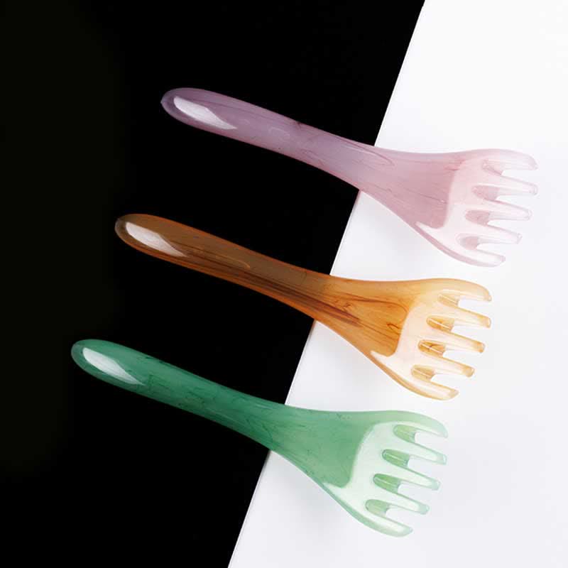 Resin Gua Sha Massage Comb for Skin Elasticity & Healing