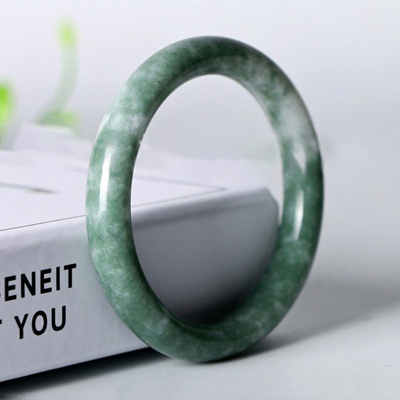 Natural Jade Luck Abundance Bangle Bracelet 58-60mm