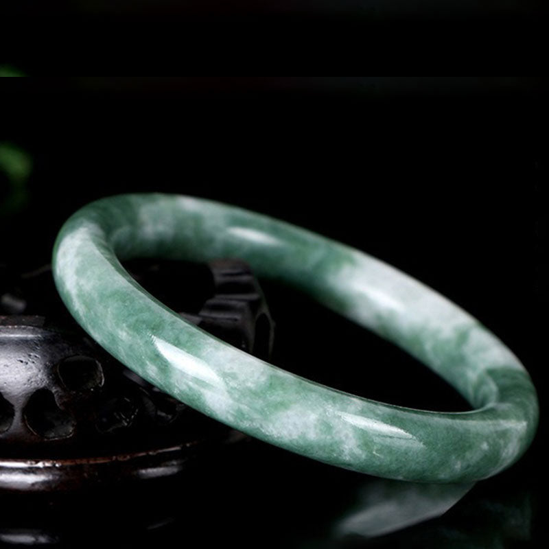 Natural Jade Luck Abundance Bangle Bracelet 58-60mm