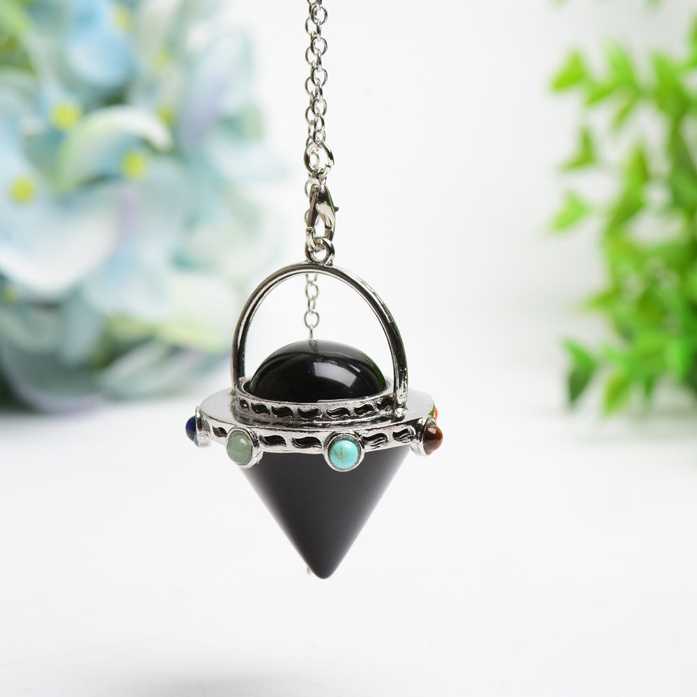 22cm Mixed Crystal Arrow Head Pendulum for Healing Energy