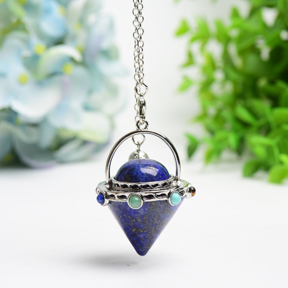 22cm Mixed Crystal Arrow Head Pendulum for Healing Energy