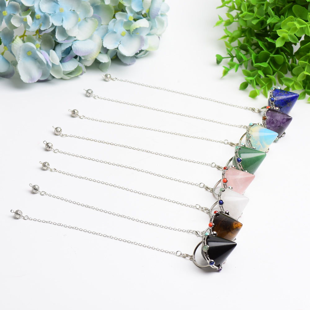 22cm Mixed Crystal Arrow Head Pendulum for Healing Energy