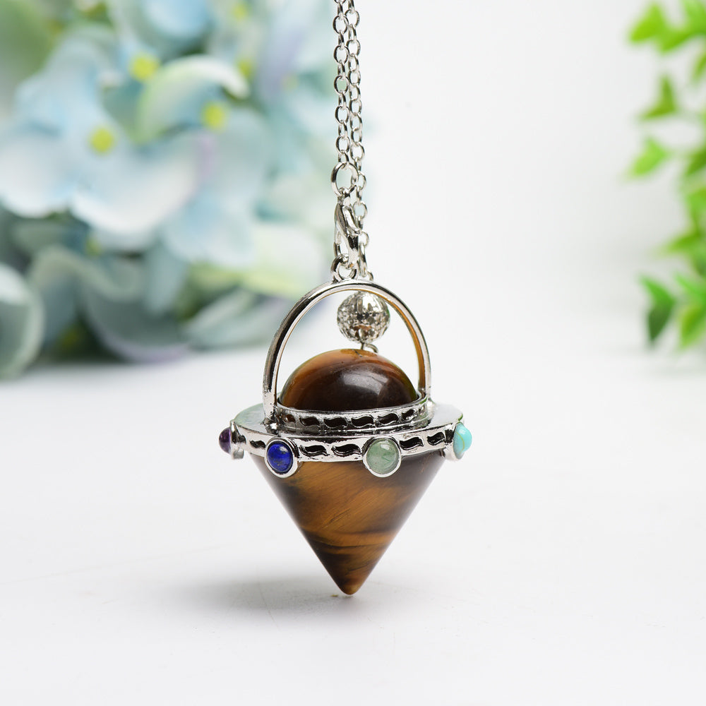22cm Mixed Crystal Arrow Head Pendulum for Healing Energy