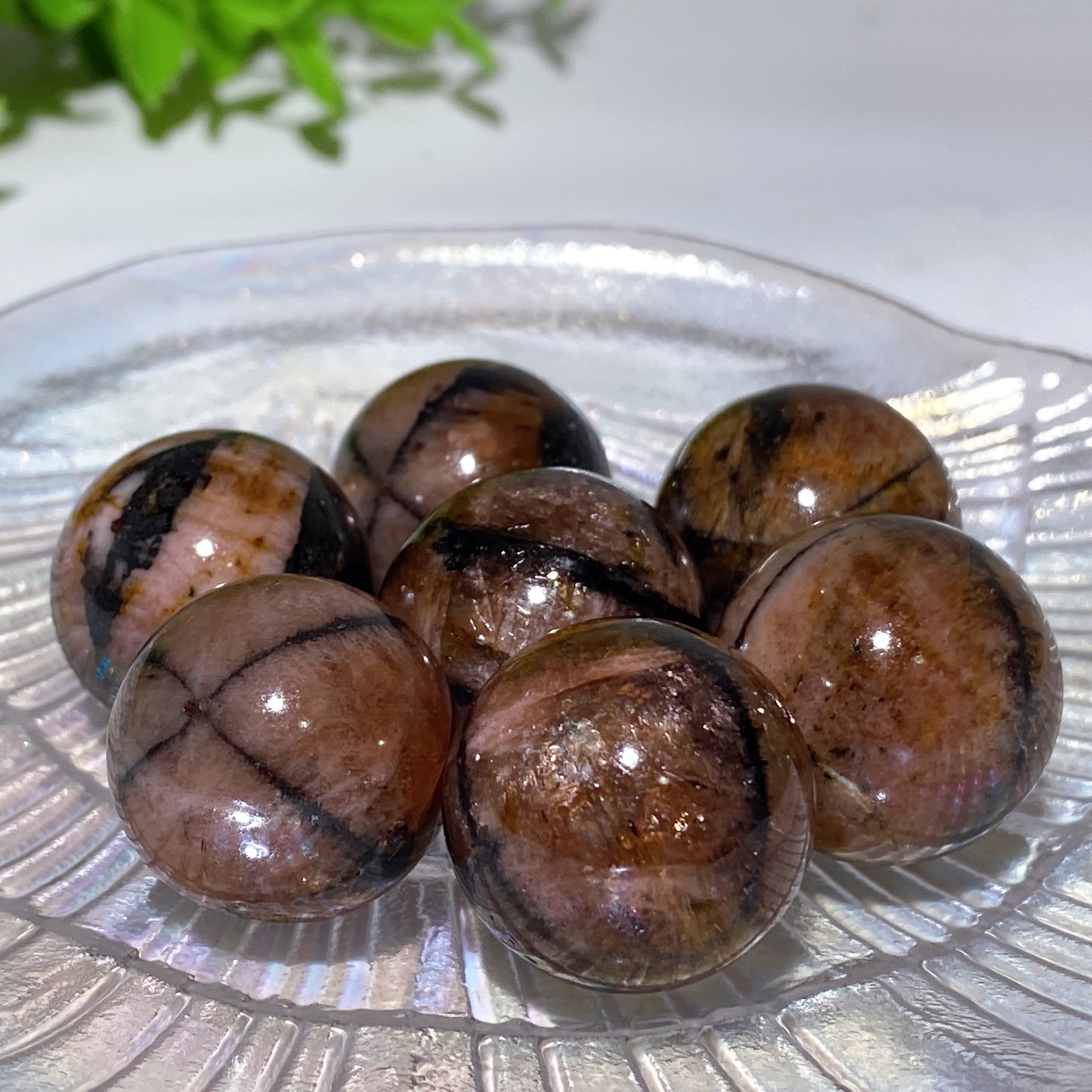 22mm Chiastolite Healing Crystal Sphere