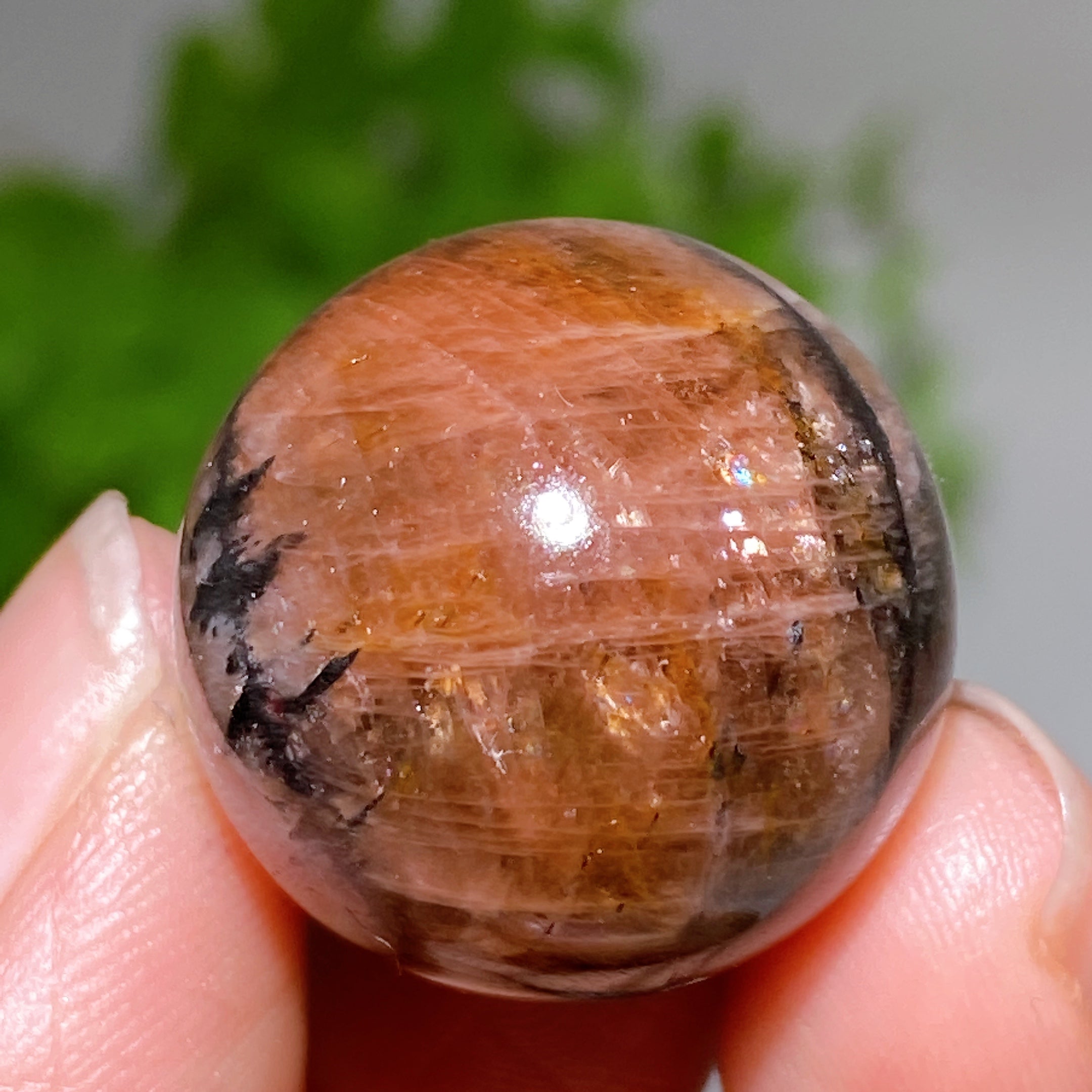 22mm Chiastolite Healing Crystal Sphere