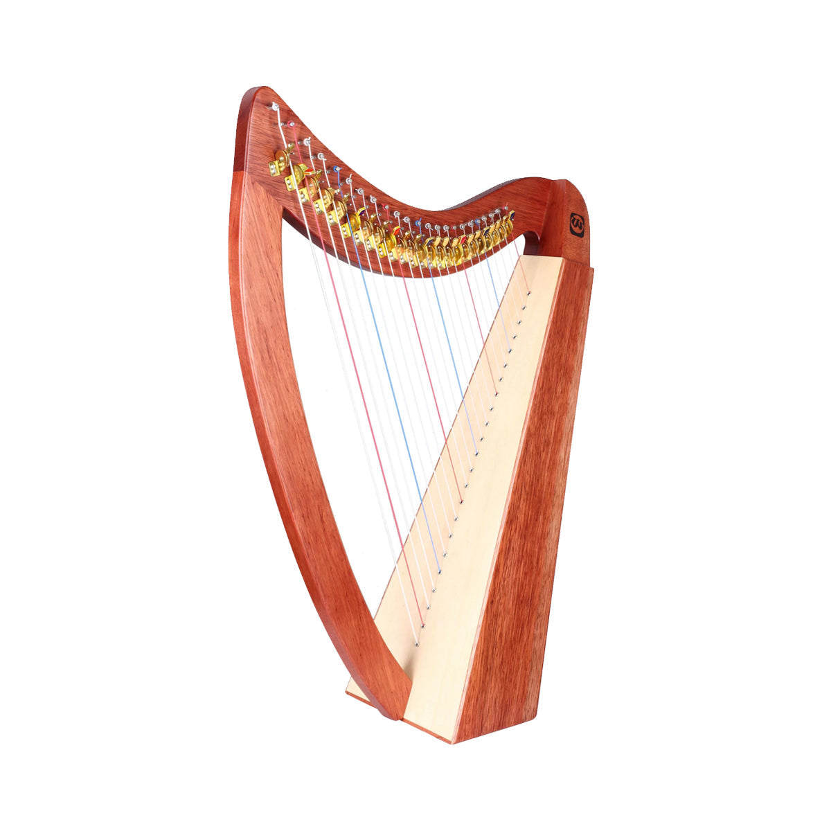 23-String Lyre Harp Instrument with Levers