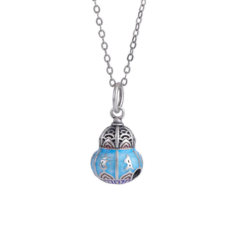 Om Mani Padme Hum 999 Silver Gourd Wisdom Necklace Pendant