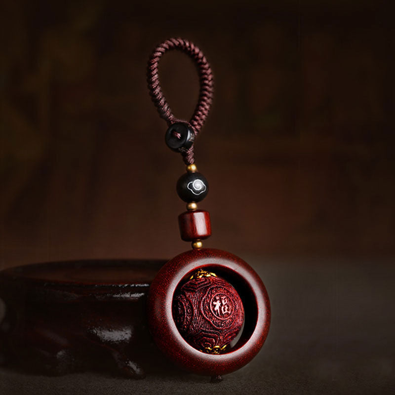 Small Leaf Red Sandalwood Ebony Zen Protection Decoration