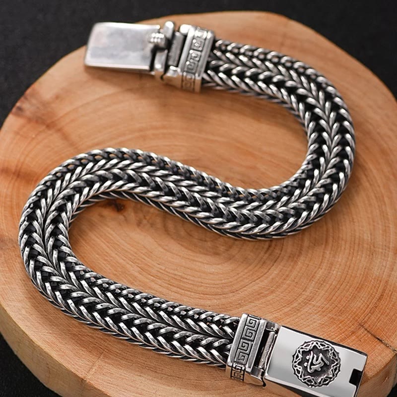 18cm Om Mani Padme Hum Copper Braid Bracelet for Peace