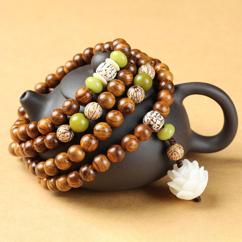 6mm Rosewood Lotus Bracelet for Protection & Calm