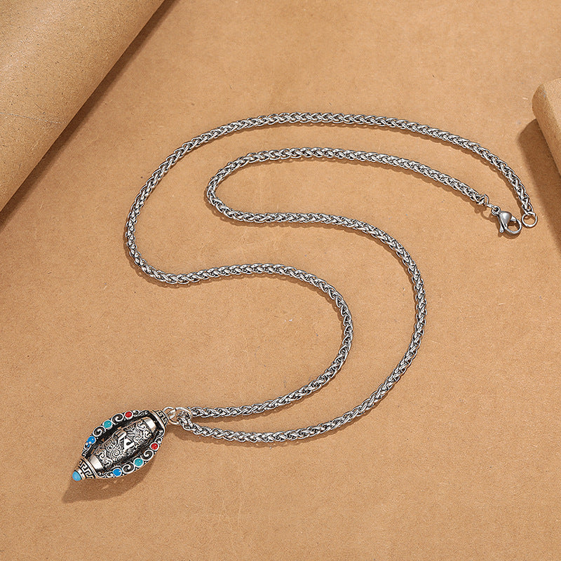 Om Mani Padme Hum Rotatable Necklace Pendant | Purity