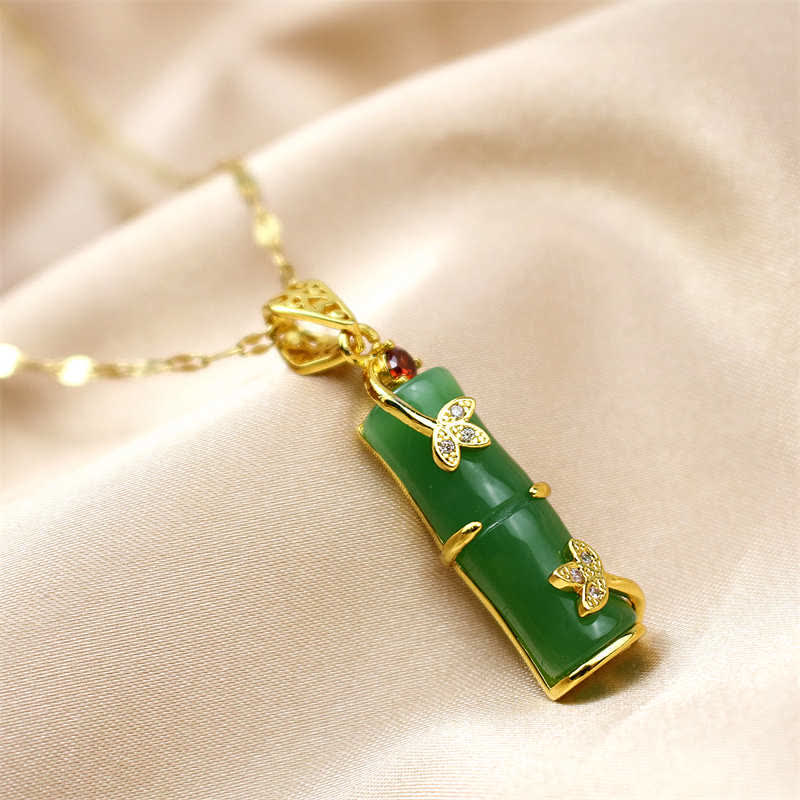 Unisex Jade Necklace with White & Cyan Jade for Protection and Luck