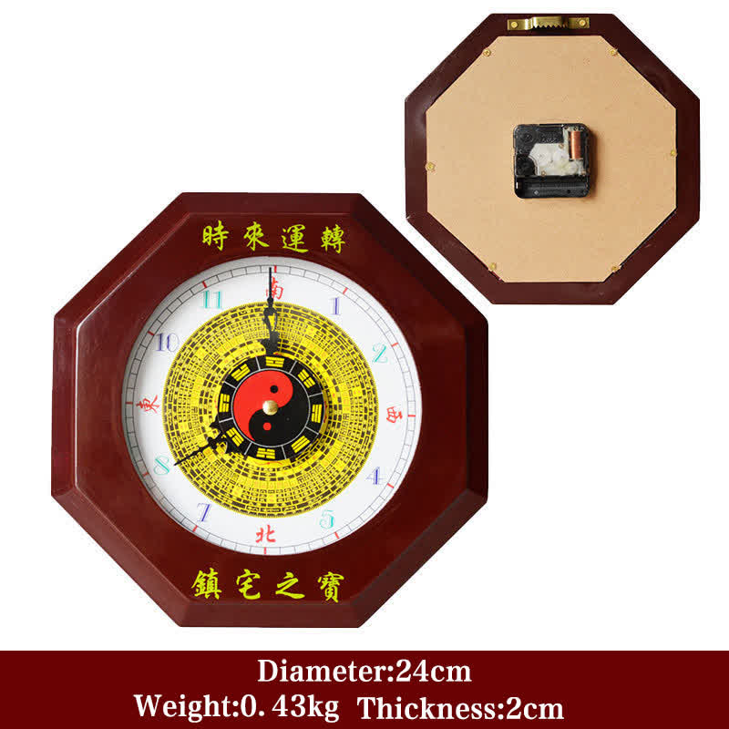24cm Feng Shui Bagua Map Balance Energy Wall Clock