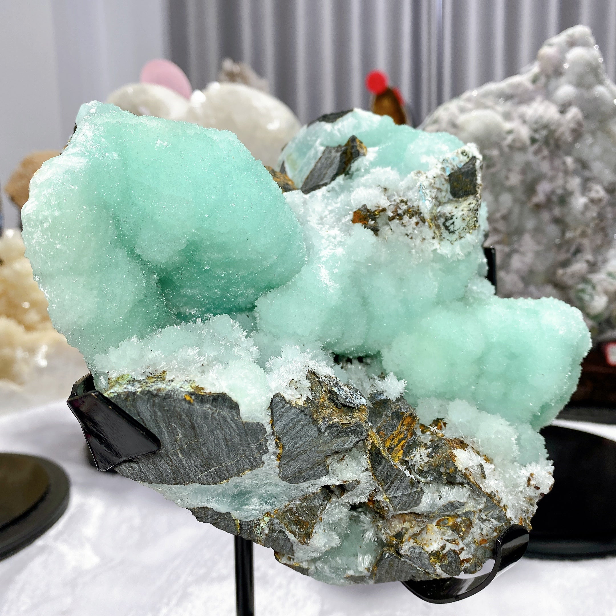 24cm Hemimorphite Heart Shape Crystal Specimen for Healing