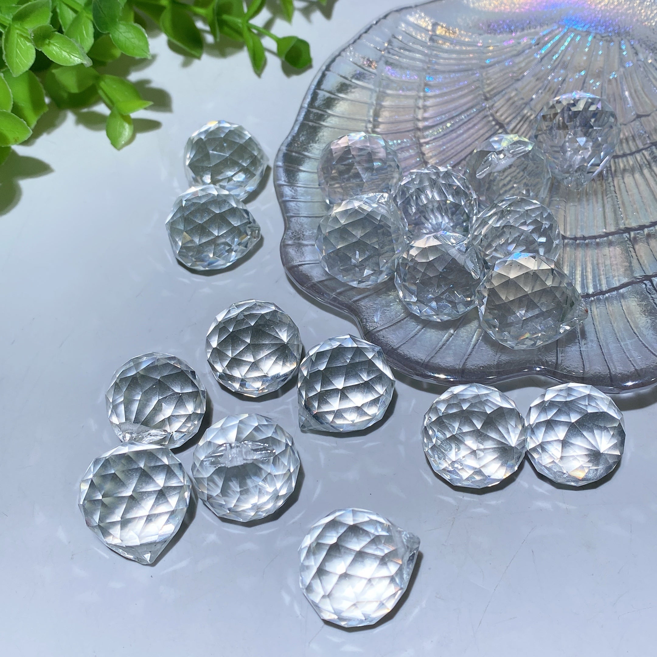 24mm Faceted Glass Drop Crystal Shape for Healing