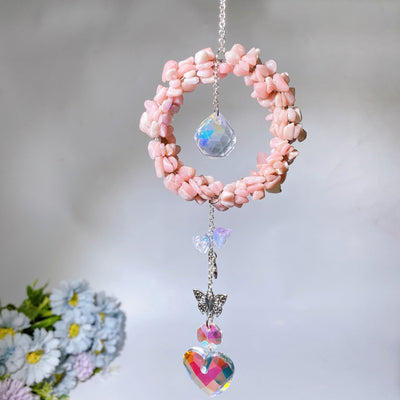 25-28cm Crystal Chips Suncatcher for Sunlight Energy Healing