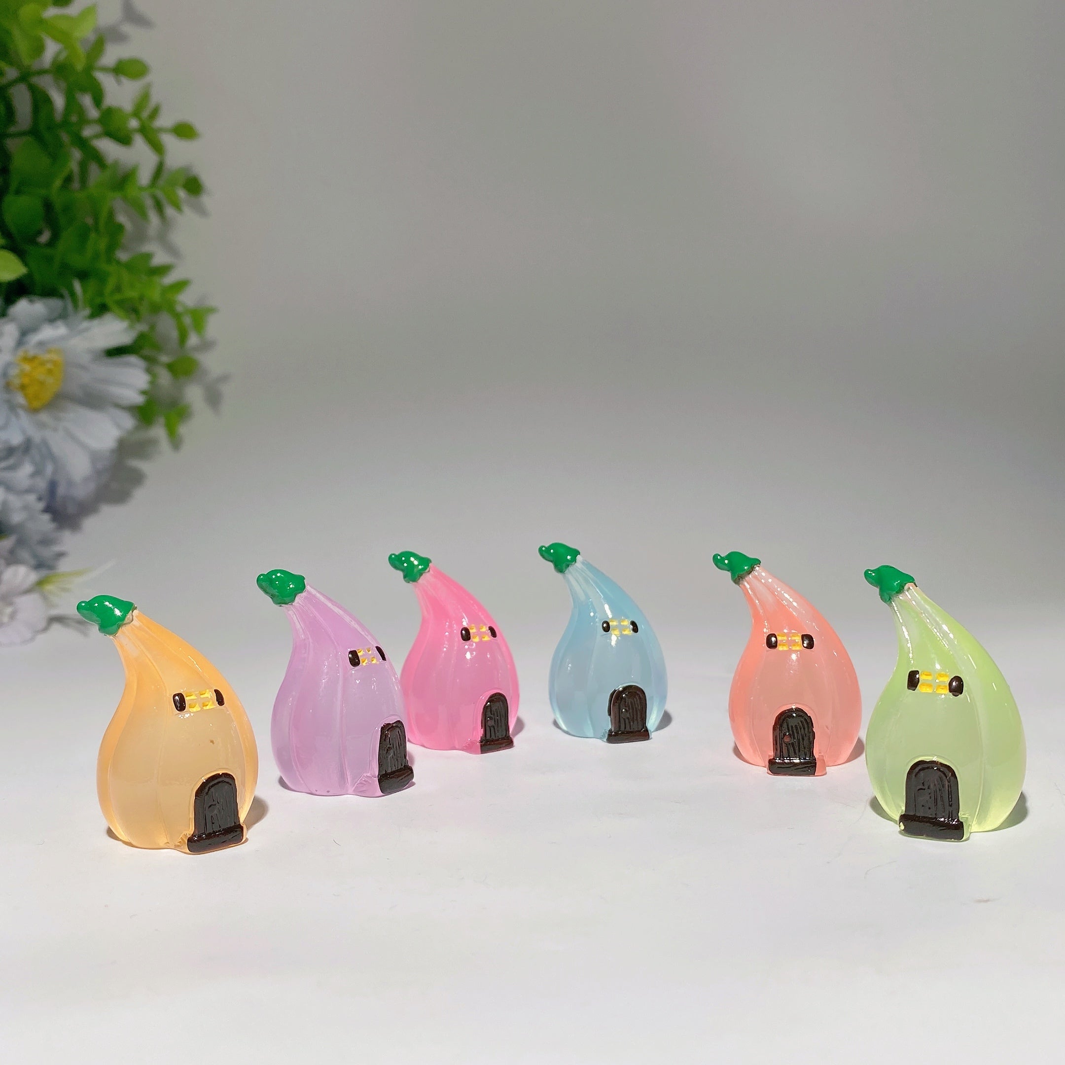 25-35mm Luminous Halloween Crystal Figurines Set