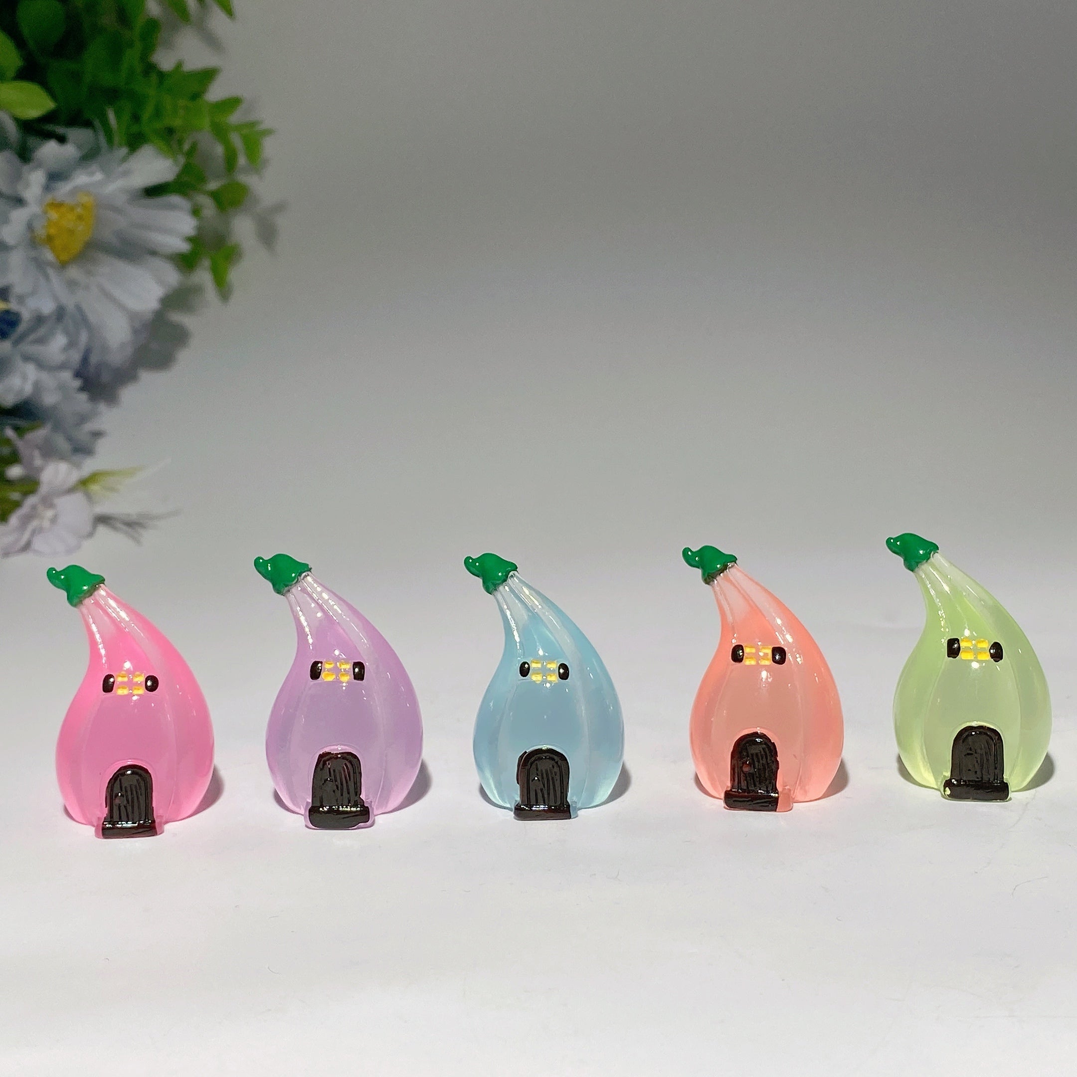 25-35mm Luminous Halloween Crystal Figurines Set
