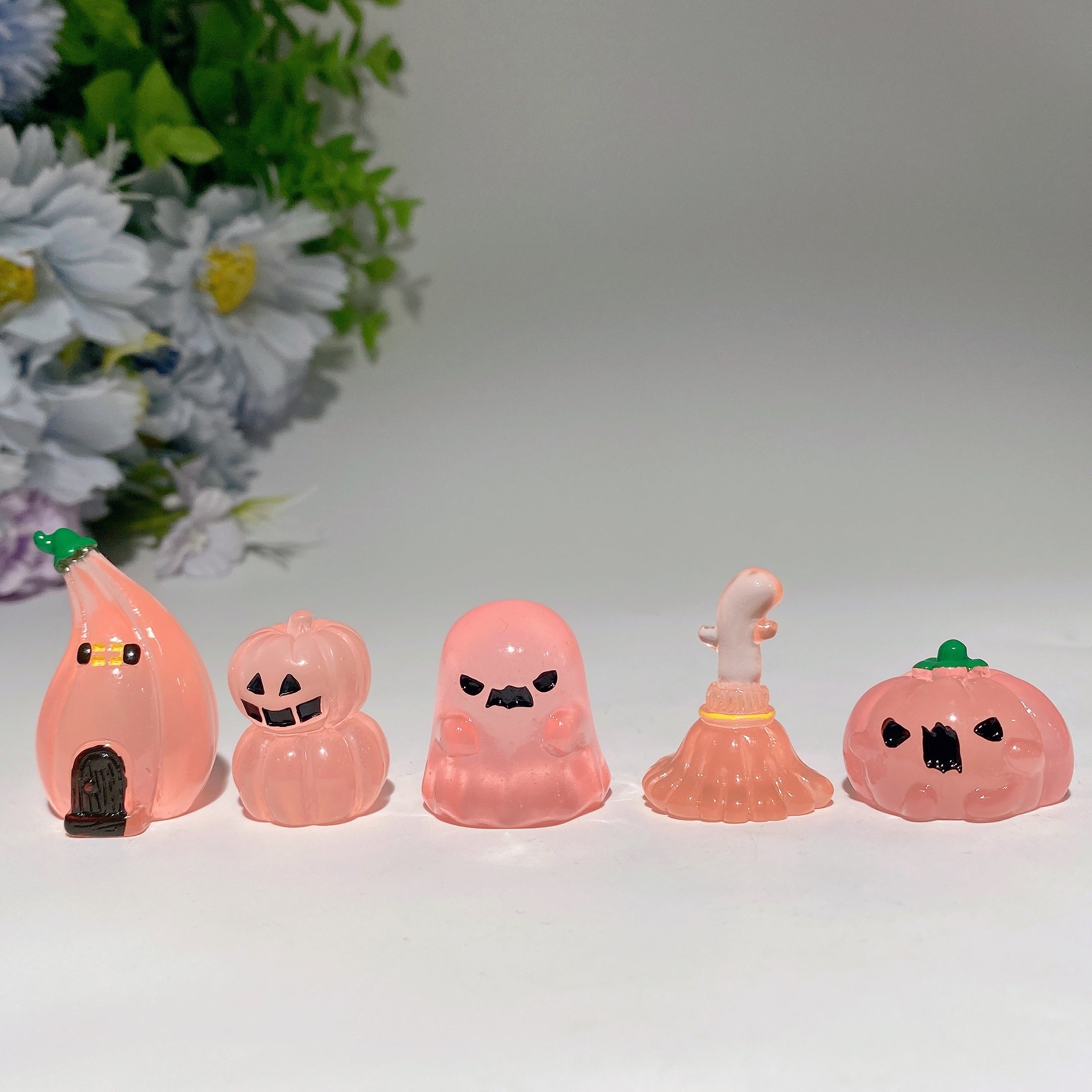 25-35mm Luminous Halloween Crystal Figurines Set
