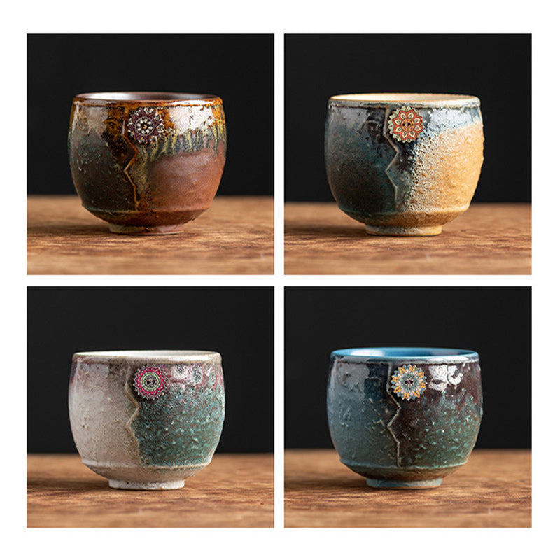 250ml Sunflower Kiln Change Ceramic Zen Coffee Mug