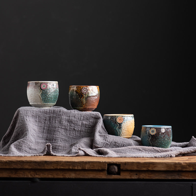 250ml Sunflower Kiln Change Ceramic Zen Coffee Mug