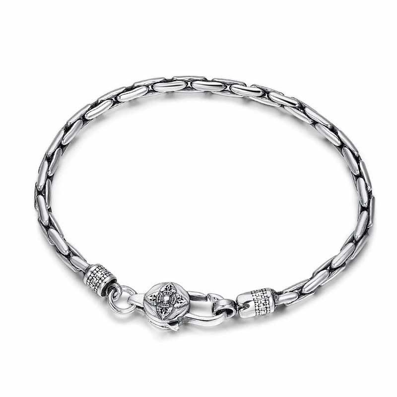 Copper Plated Silver Om Mani Padme Hum Strength Bracelet