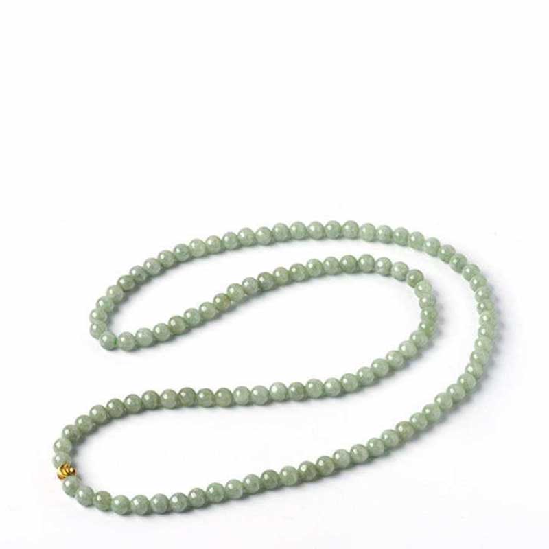 108 Beads 7mm Jade Luck Bracelet Mala for Prosperity
