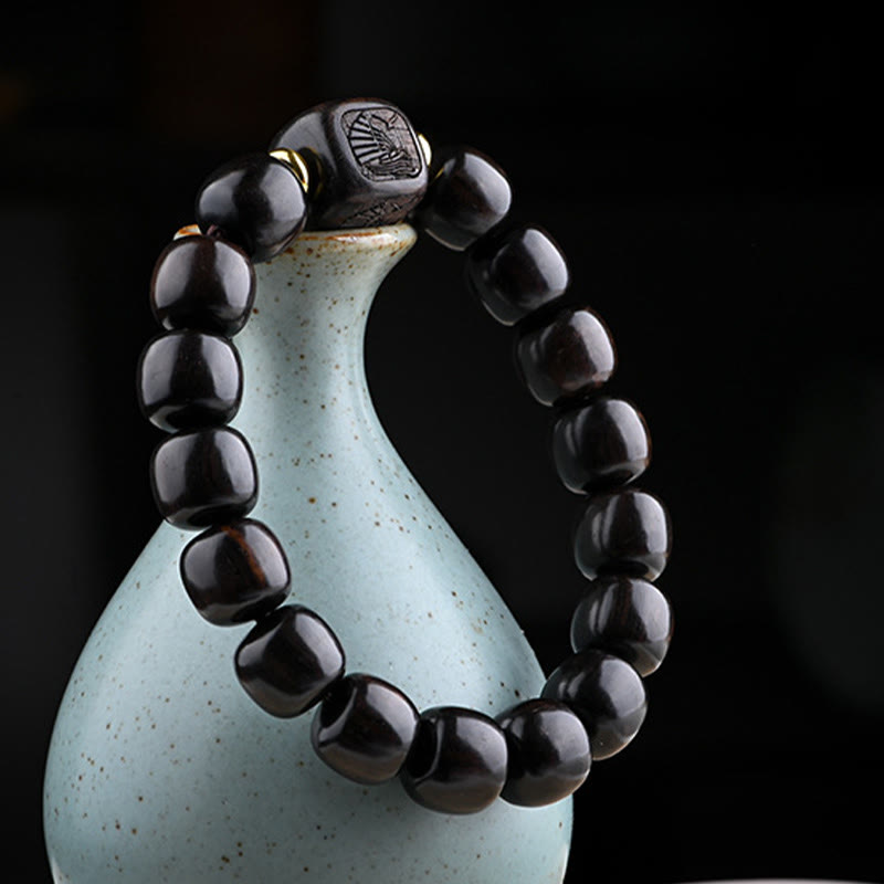 12mm Ebony Wood Lucky Balance Spiritual Bracelet