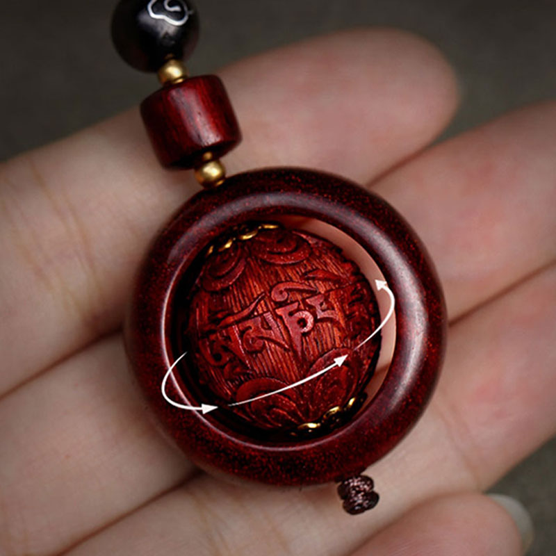 Small Leaf Red Sandalwood Ebony Zen Protection Decoration